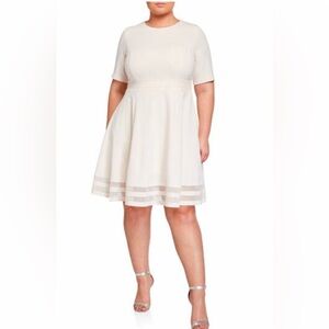 Calvin Klein White Dress | Fit and Flare | Size 20 W